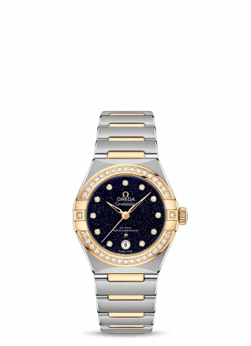 Omega Constellation Manhattan 29 Co-Axial Master Chronometer Stainless Steel / Yellow Gold / Aventurine / Diamond 131.25.29.20.53.001 (13125292053001)